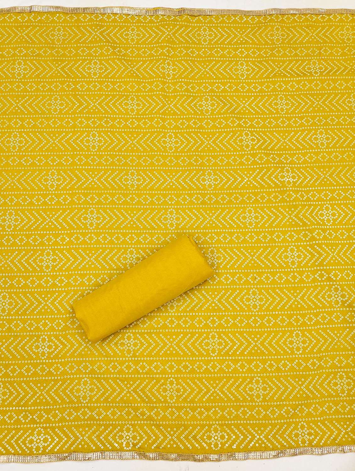 women bandhani printed embroidered unstitched suit set - 21992468 -  Standard Image - 2