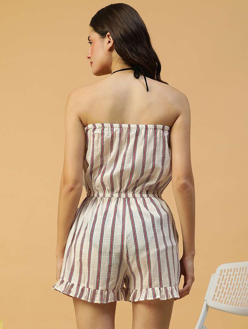 women off striped tube neck romper  - 21992506 -  Standard Image - 2