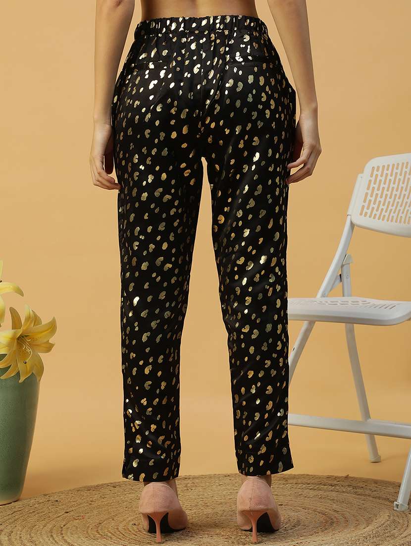 women self designed mid rise tapered pant - 21992507 -  Standard Image - 2