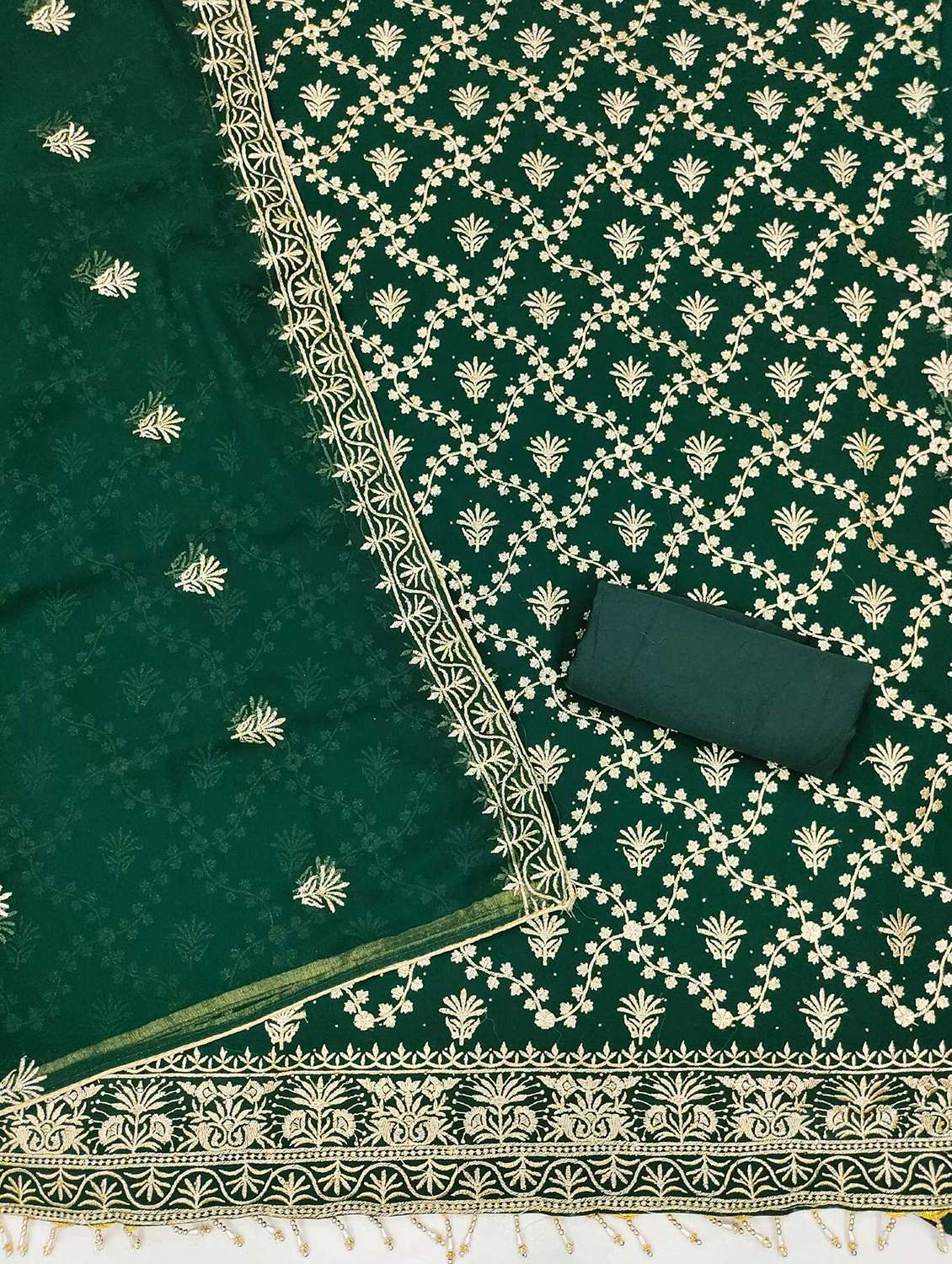 women solid with work embroidered unstitched suit set - 21992564 -  Standard Image - 2