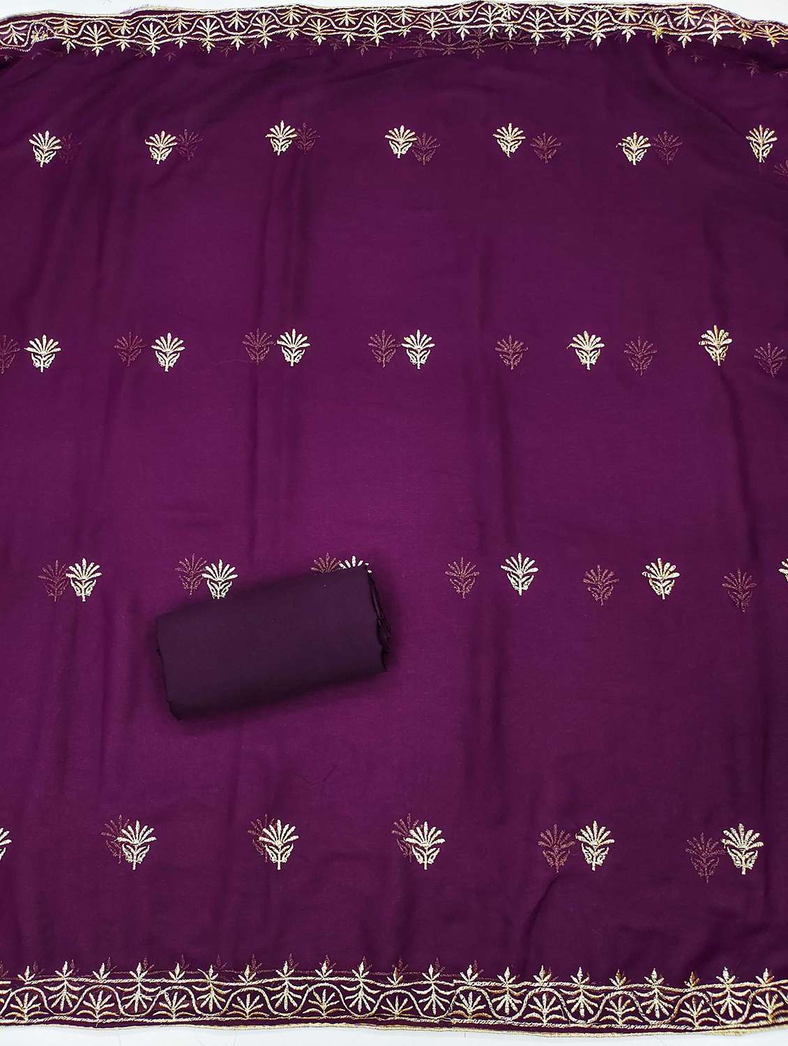 women solid with work embroidered unstitched suit set - 21992565 -  Standard Image - 2