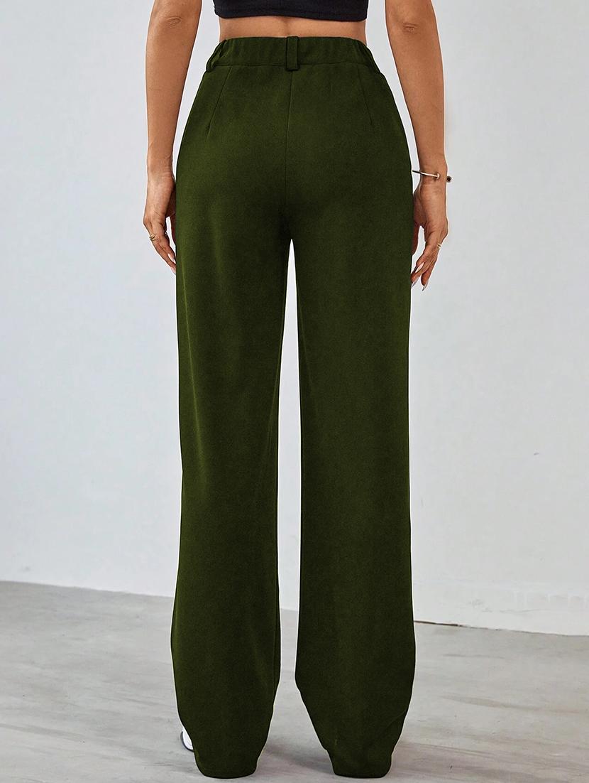 olive lycra trousers - 21993104 - Standard Image - 2