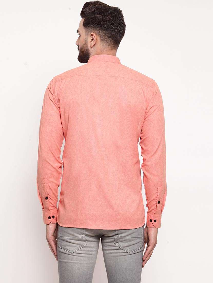 men solid long sleeve slim fit casual shirt - 21993314 - Standard Image - 2