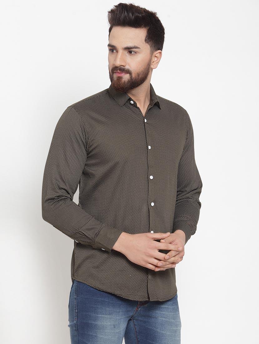 men solid long sleeve slim fit casual shirt - 21993315 - Standard Image - 2