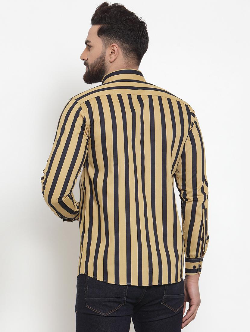men striped long sleeve slim fit casual shirt - 21993319 - Standard Image - 2