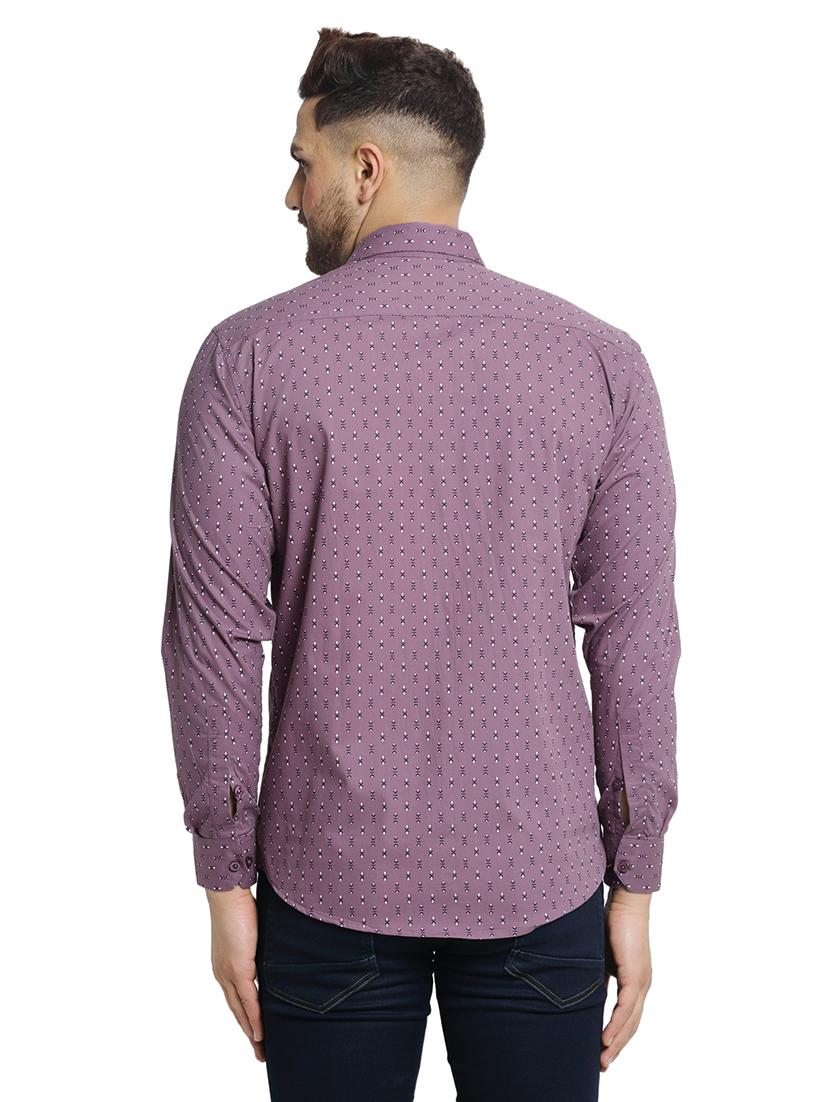 men printed long sleeve slim fit casual shirt - 21993321 - Standard Image - 2