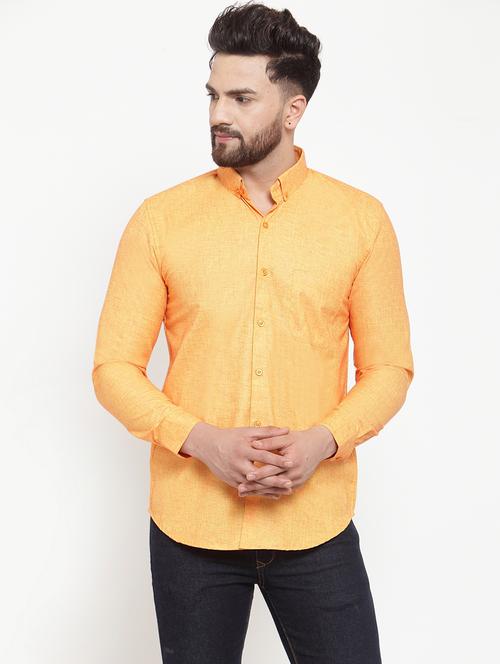 men solid long sleeve slim fit casual shirt - 21993324 -  Standard Image - 0