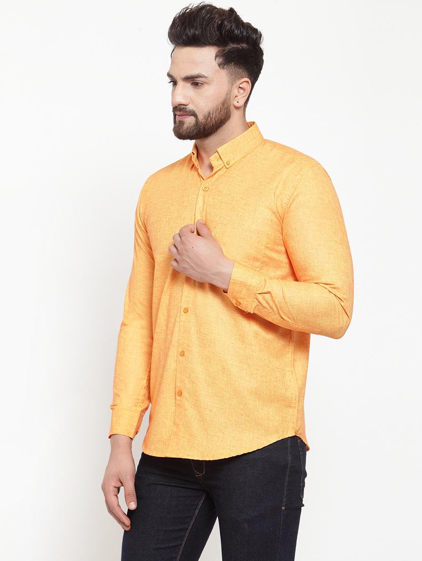 men solid long sleeve slim fit casual shirt - 21993324 - Standard Image - 2