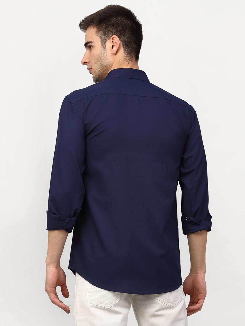 men solid long sleeve regular fit casual shirt - 21993331 - Standard Image - 2