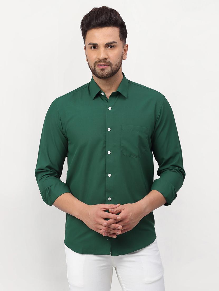 men solid long sleeve regular fit casual shirt - 21993332 -  Zoom Image - 0