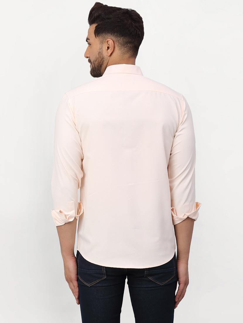 men solid long sleeve regular fit casual shirt - 21993333 - Standard Image - 2
