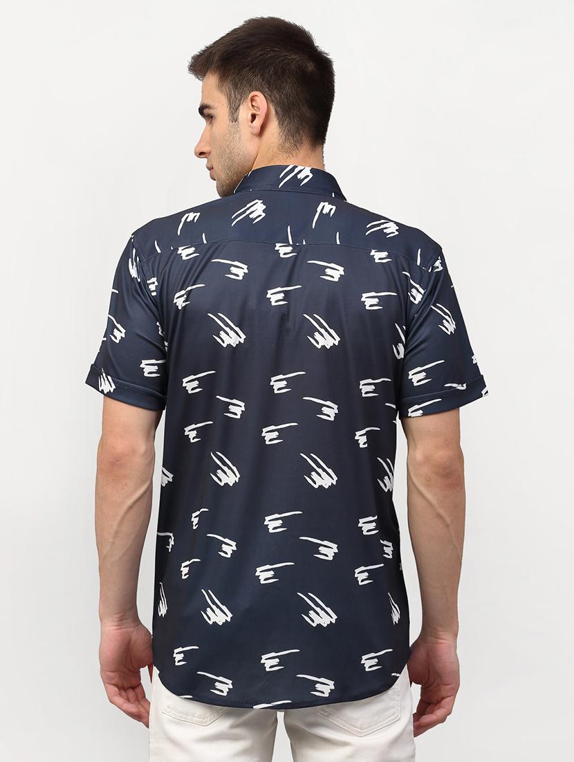 men printed short sleeve regular fit casual shirt - 21993334 - Standard Image - 2