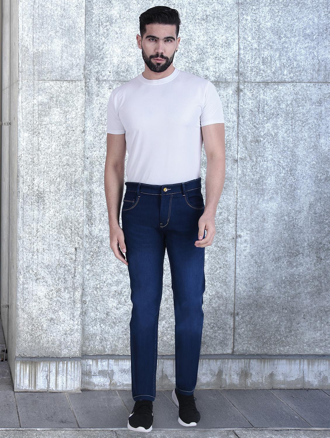 men washed mid rise slim fit jeans - 21993478 - Standard Image - 2
