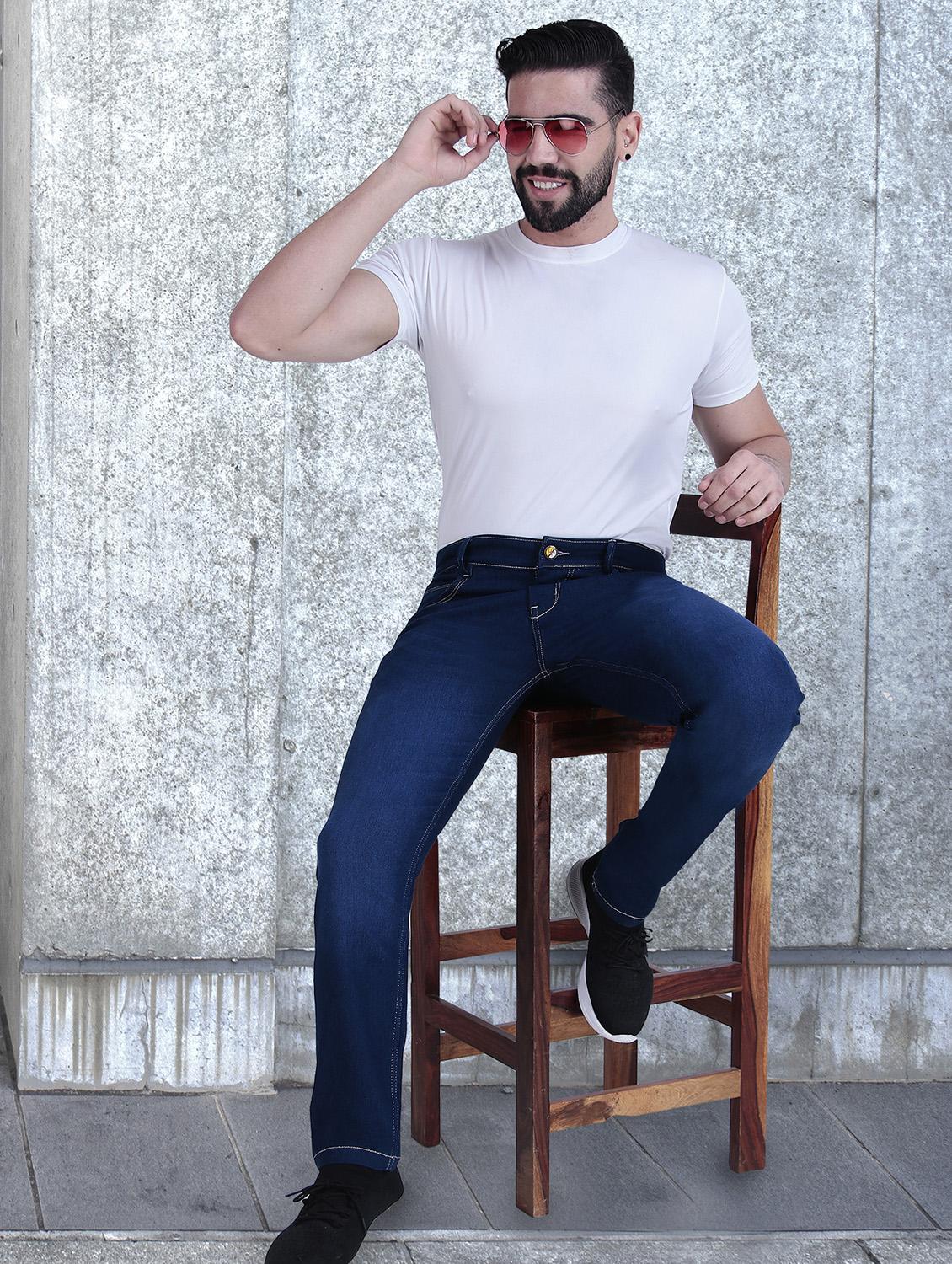 men washed mid rise slim fit jeans - 21993479 - Standard Image - 2