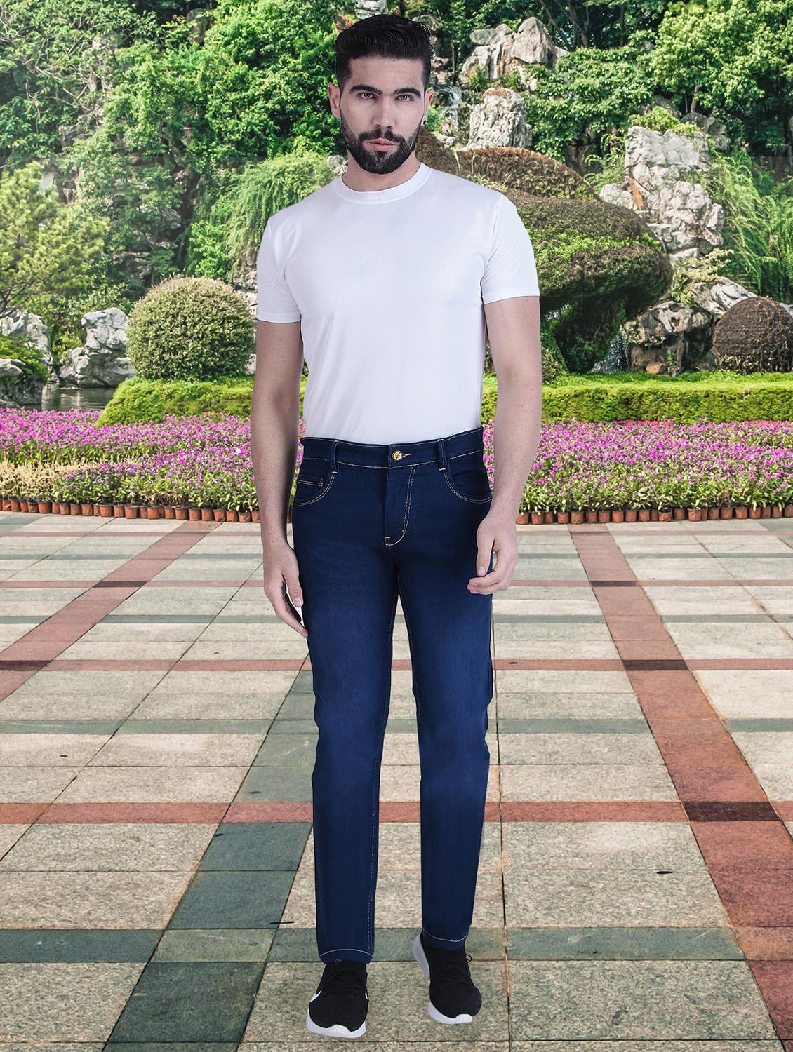 men washed mid rise slim fit jeans - 21993481 - Standard Image - 2