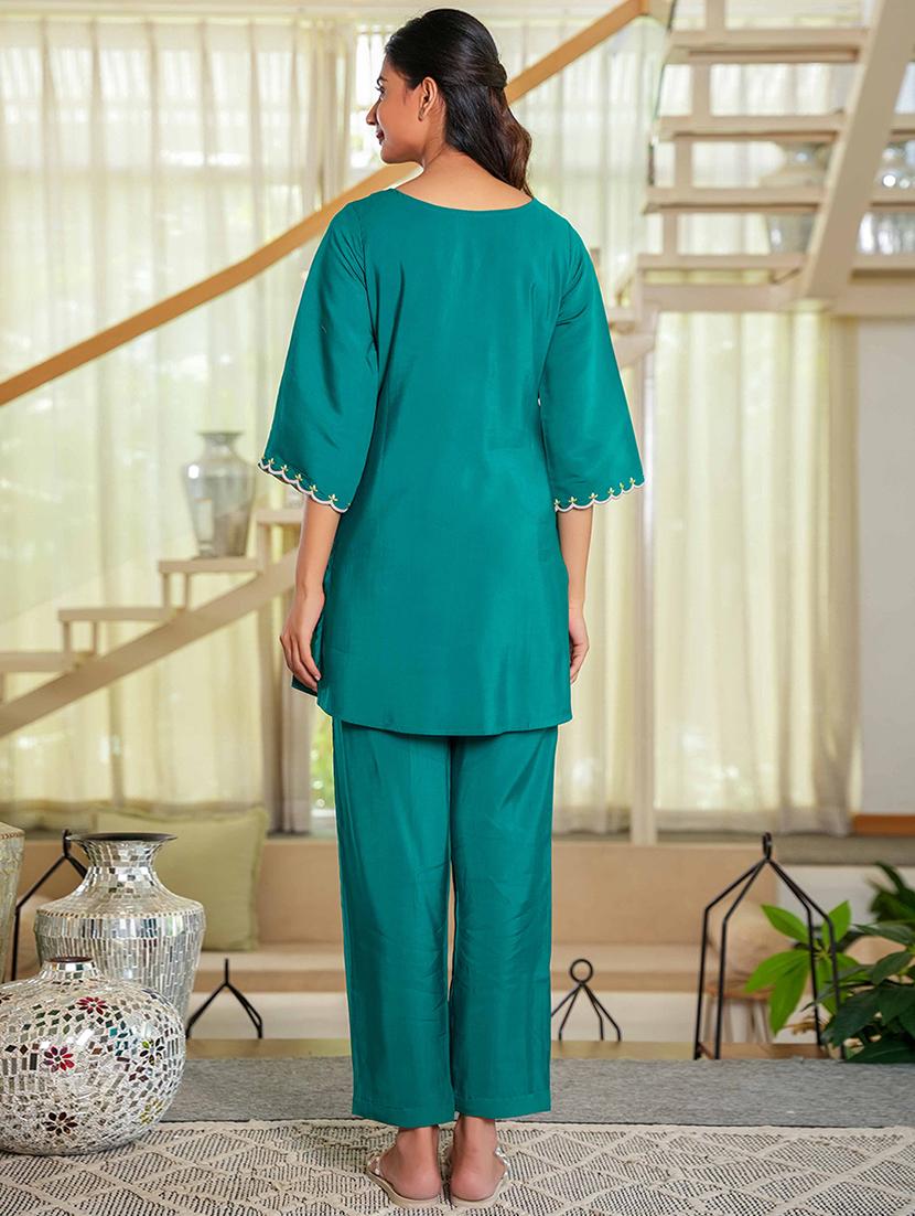 women embroidered ethnic co-ord set - 21993529 - Standard Image - 2