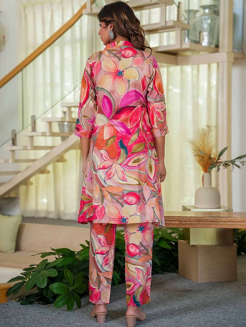 women multi colored floral print ethnic co-ord set - 21993534 -  Standard Image - 2