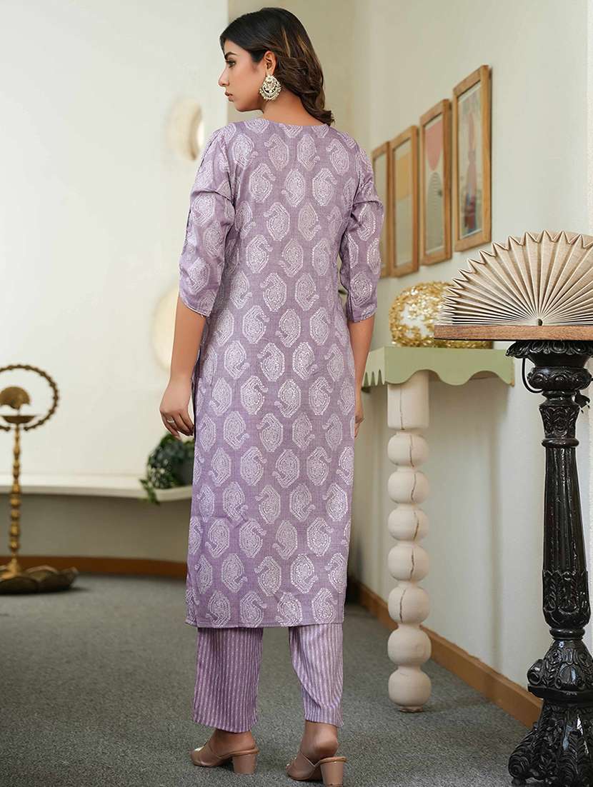 women printed kurta and pant with dupatta set - 21993606 -  Standard Image - 2