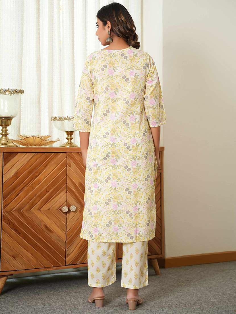 women floral print kurta and pant with dupatta set - 21993609 -  Standard Image - 2