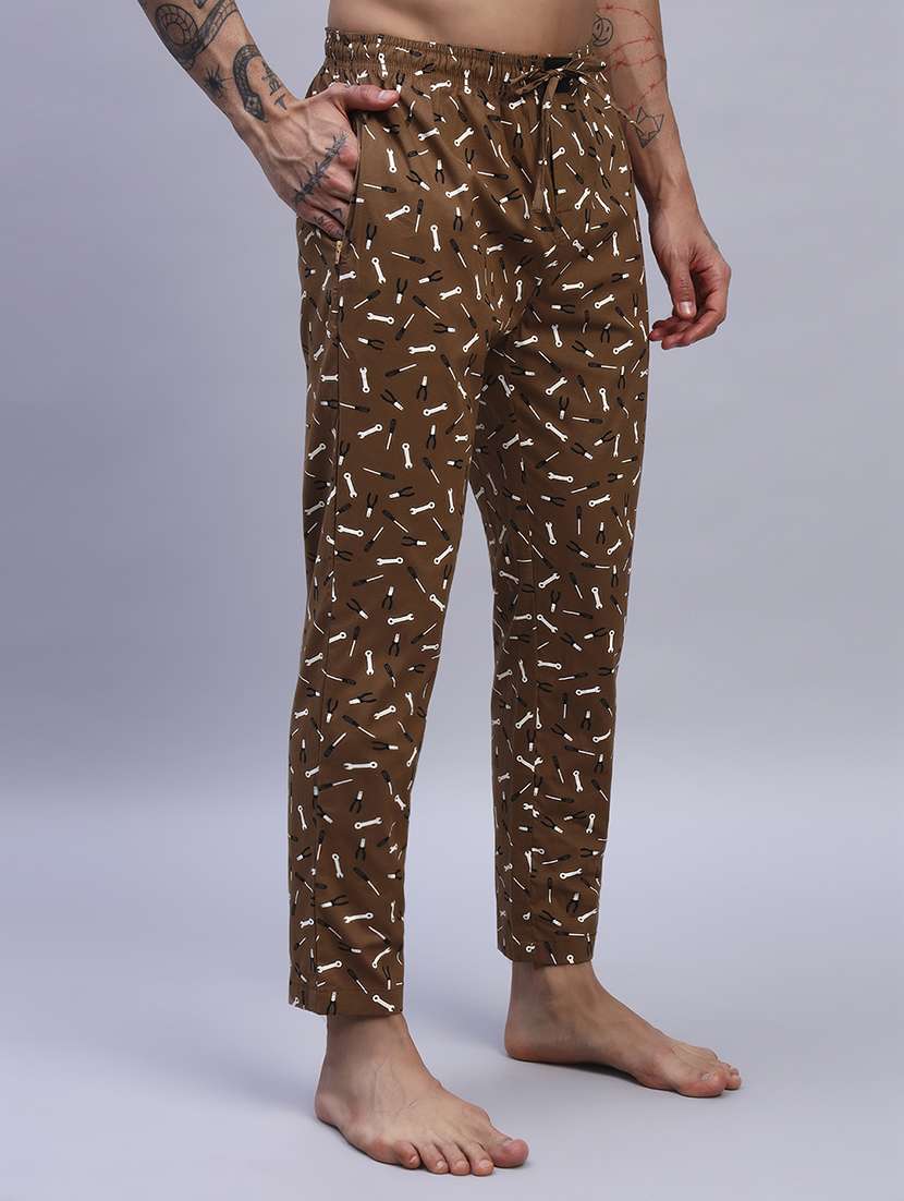 men printed mid rise regular fit pyjama  - 21993711 -  Standard Image - 2