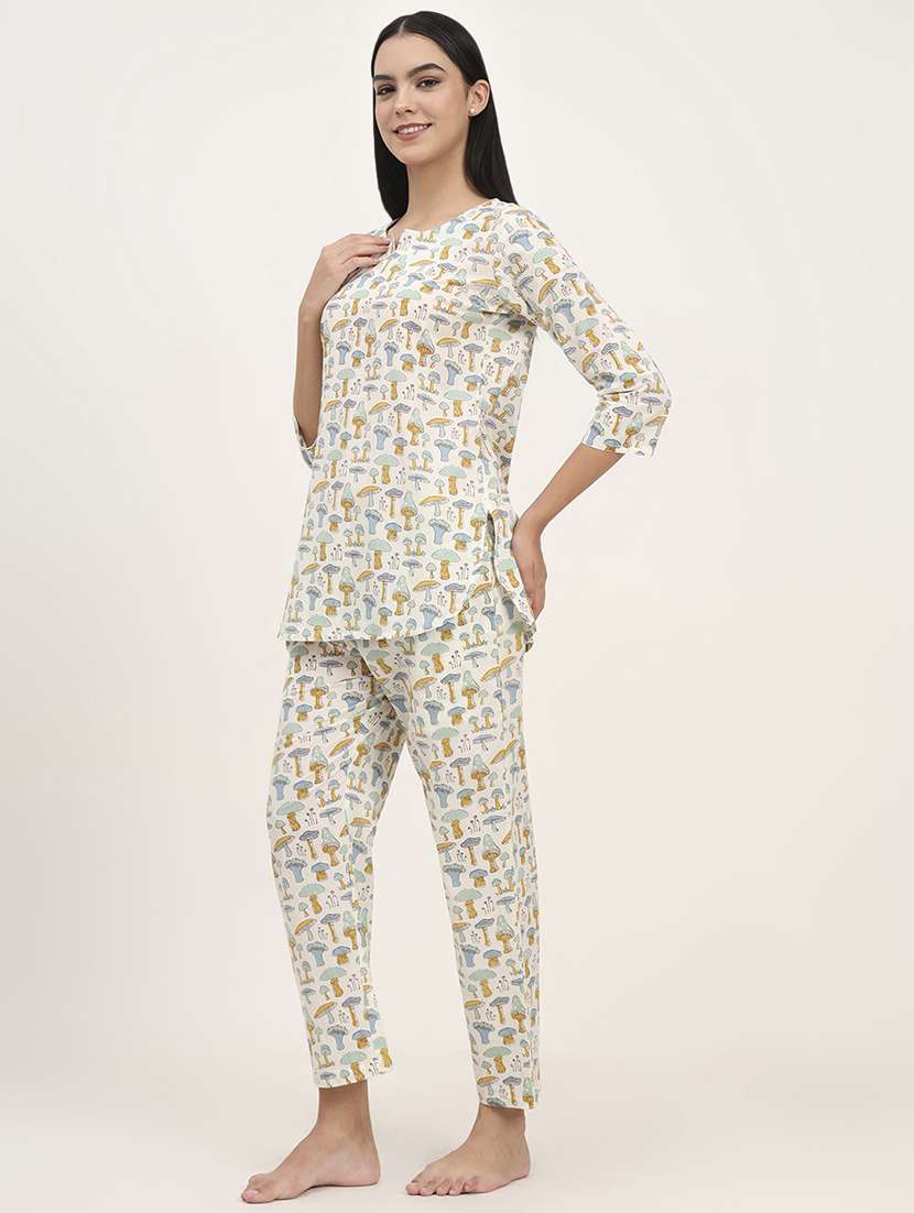 women printed nightwear pyjama set - 21993731 -  Standard Image - 2