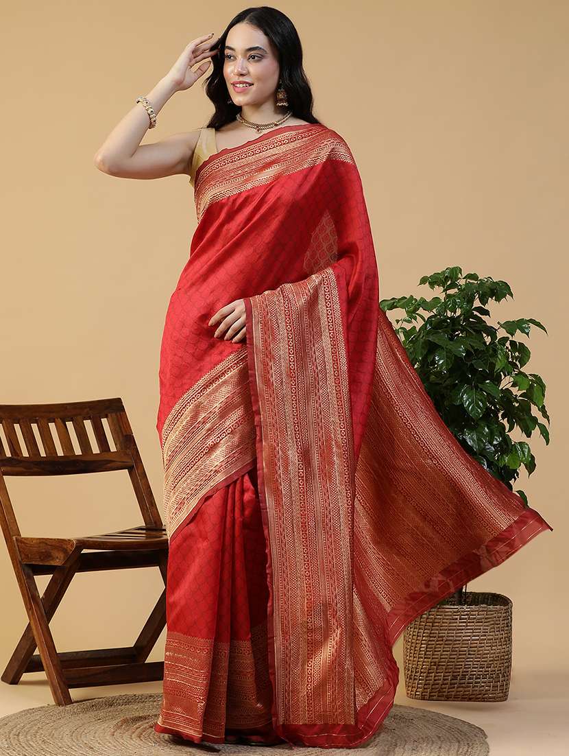 women self design banarasi saree with blouse - 21993734 -  Zoom Image - 0
