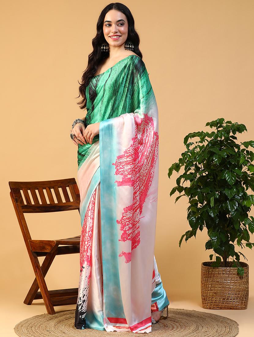 women printed casual wear saree with blouse - 21993741 - Standard Image - 2
