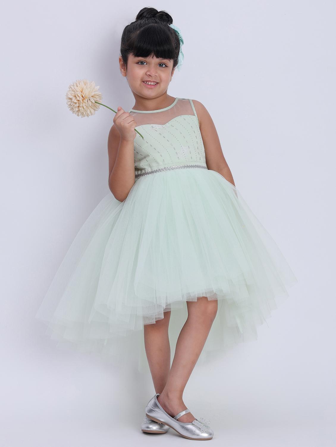 girls solid sleeveless high low dress - 21993774 - Standard Image - 2
