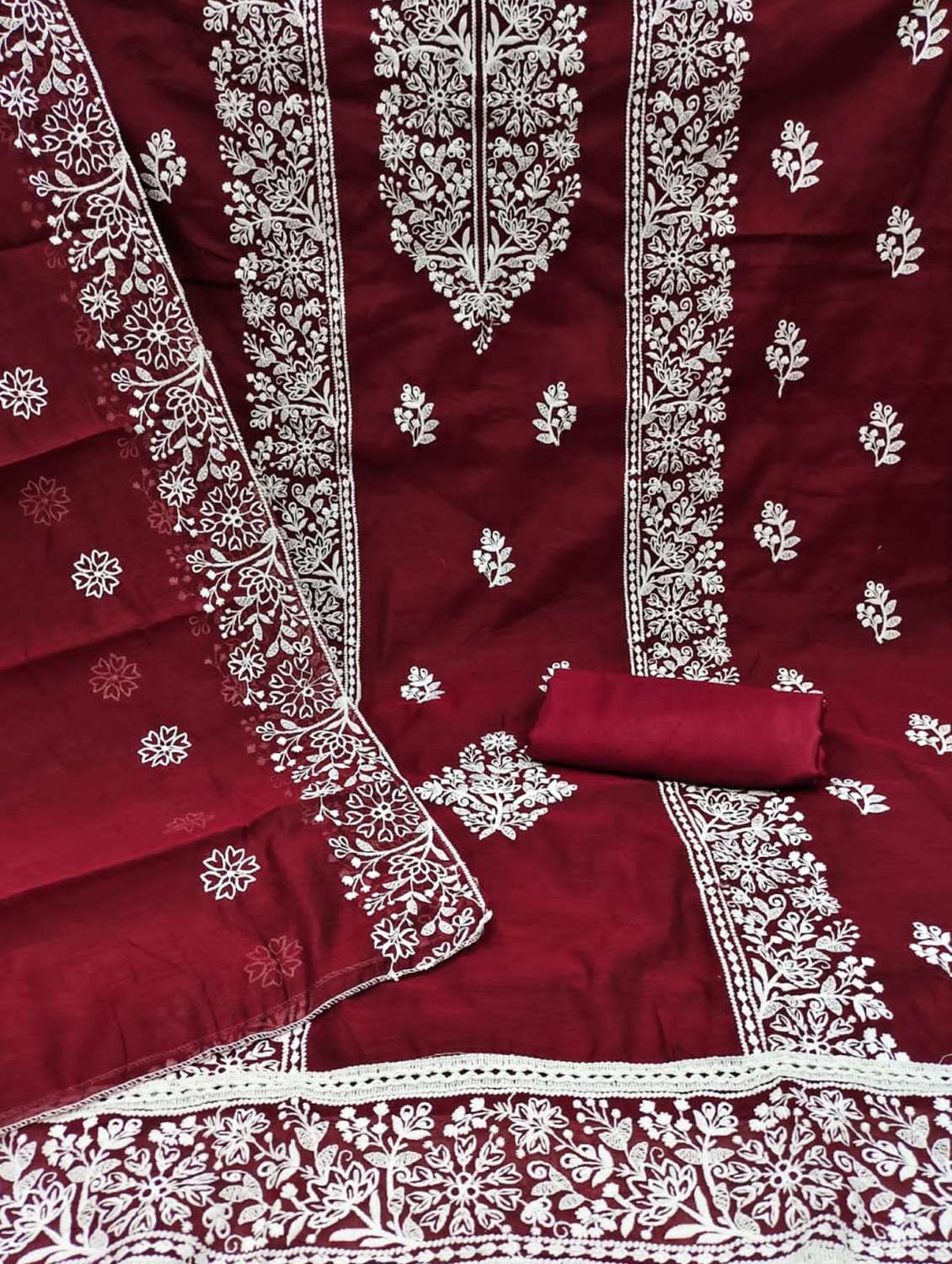 women embroidered unstitched suit set - 21993809 -  Standard Image - 2