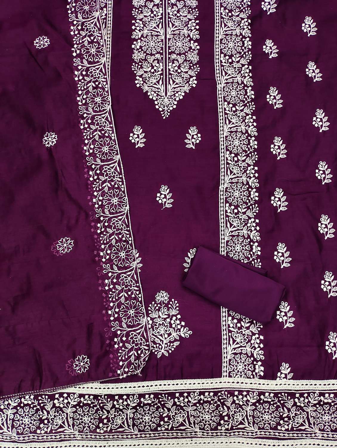 women embroidered unstitched suit set - 21993812 -  Standard Image - 2