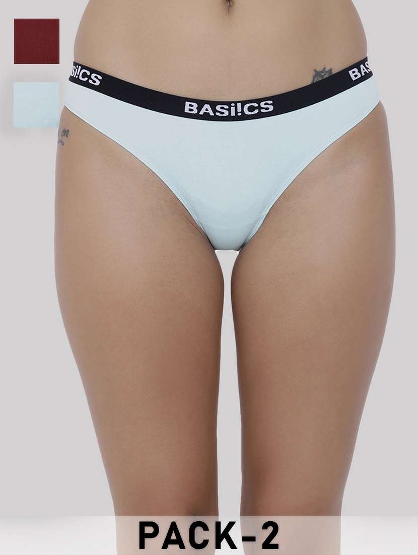 women pack of 2 solid low rise bikini panty