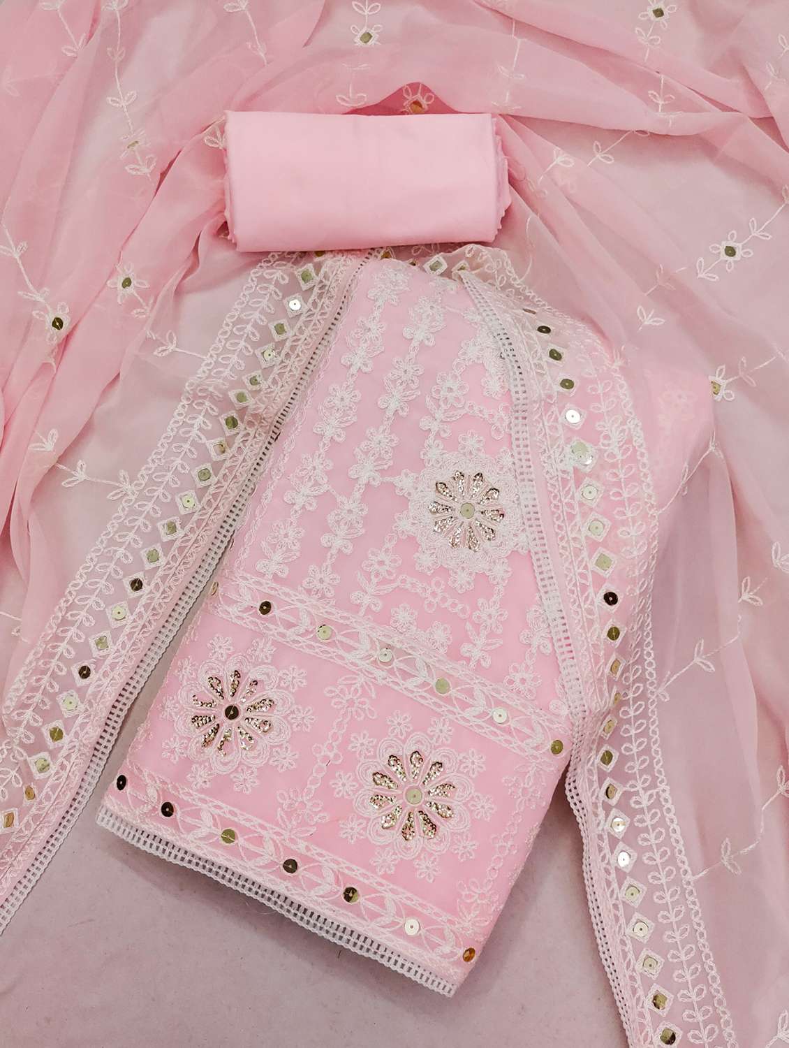 women embroidered unstitched suit set - 21993877 - Standard Image - 2