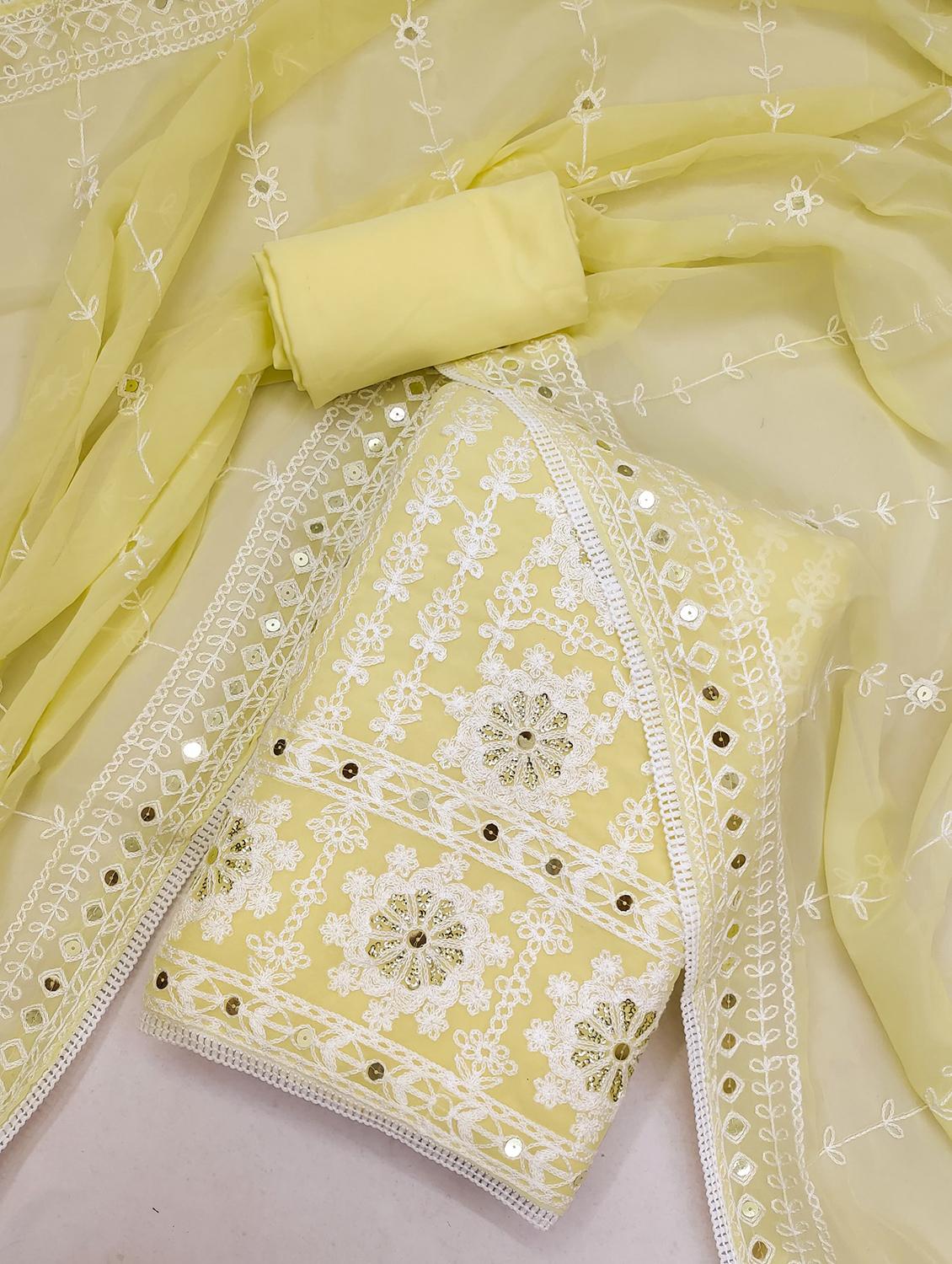 women embroidered unstitched suit set - 21993878 - Standard Image - 2