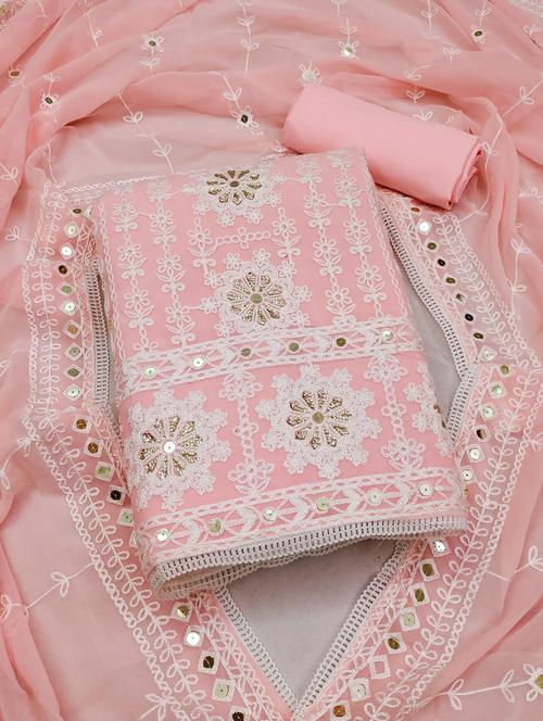 women embroidered unstitched suit set - 21993879 -  Standard Image - 0