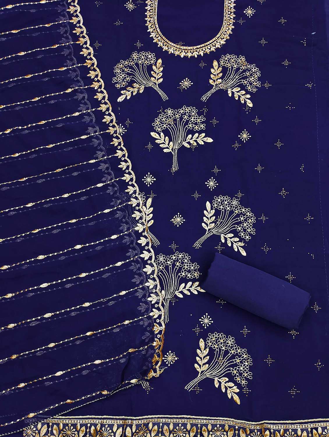 women embroidered unstitched suit set - 21993882 -  Standard Image - 2