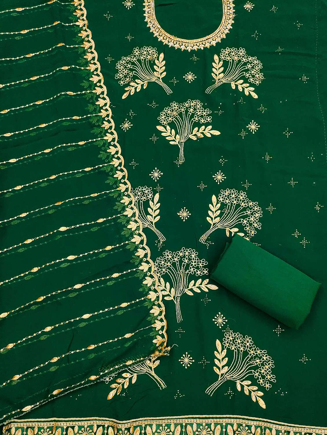 women embroidered unstitched suit set - 21993883 -  Standard Image - 2