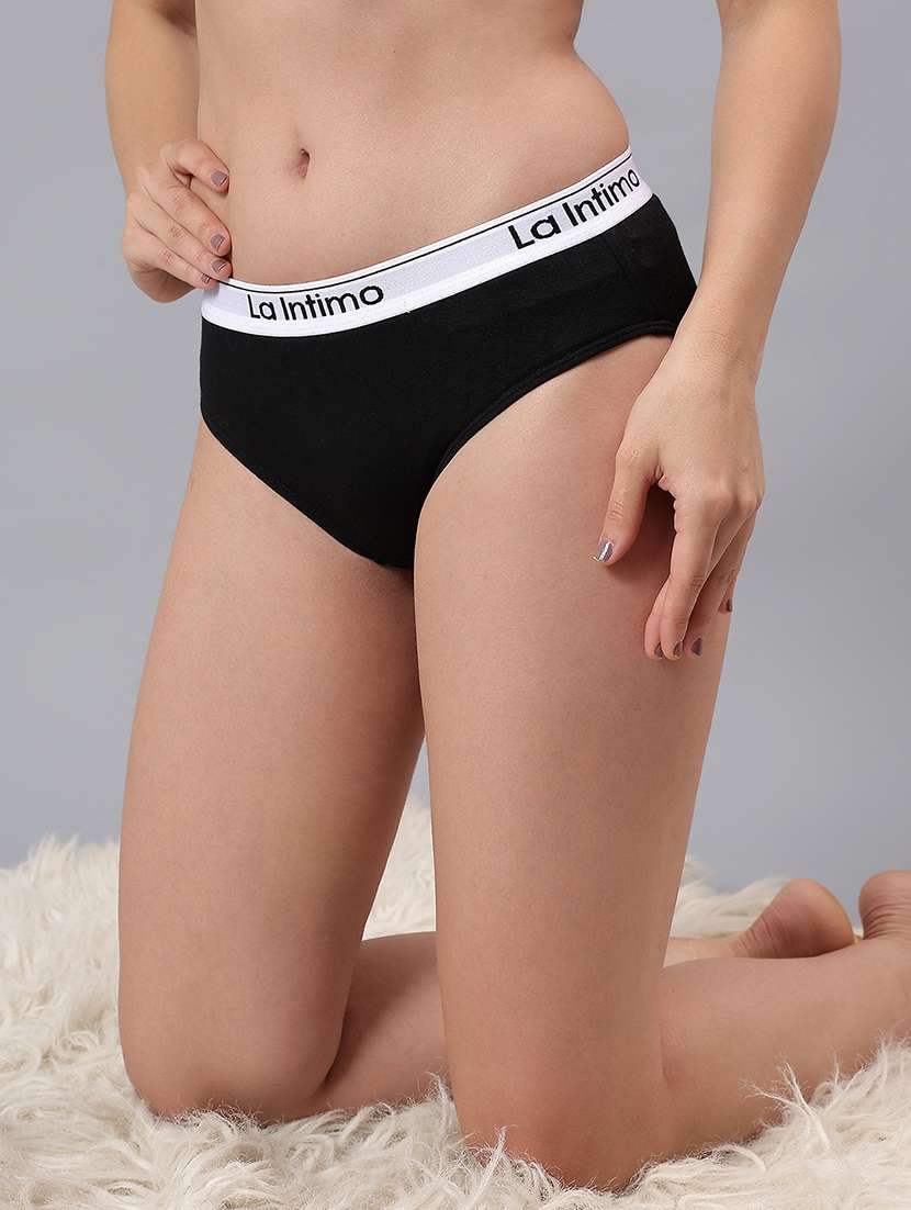 women solid mid rise bikini panty - 21993937 -  Standard Image - 2