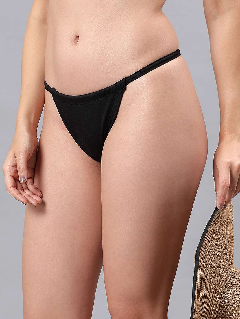 women black solid low rise thongs - 21993957 -  Standard Image - 2