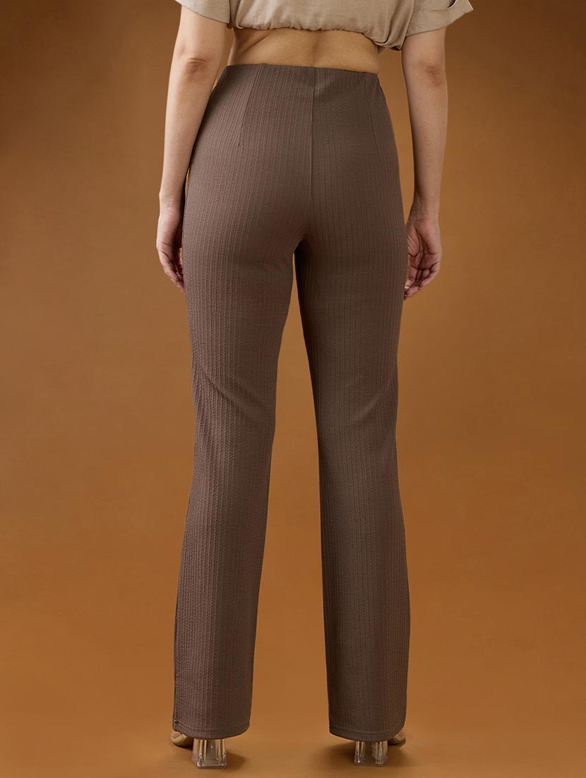 globus women mouse self design mid rise tapered fit stretchable trousers - 21994543 - Standard Image - 2