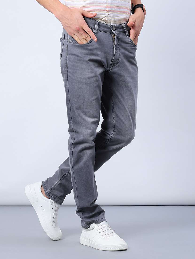 men solid mid rise slim fit jeans - 21994687 -  Standard Image - 2