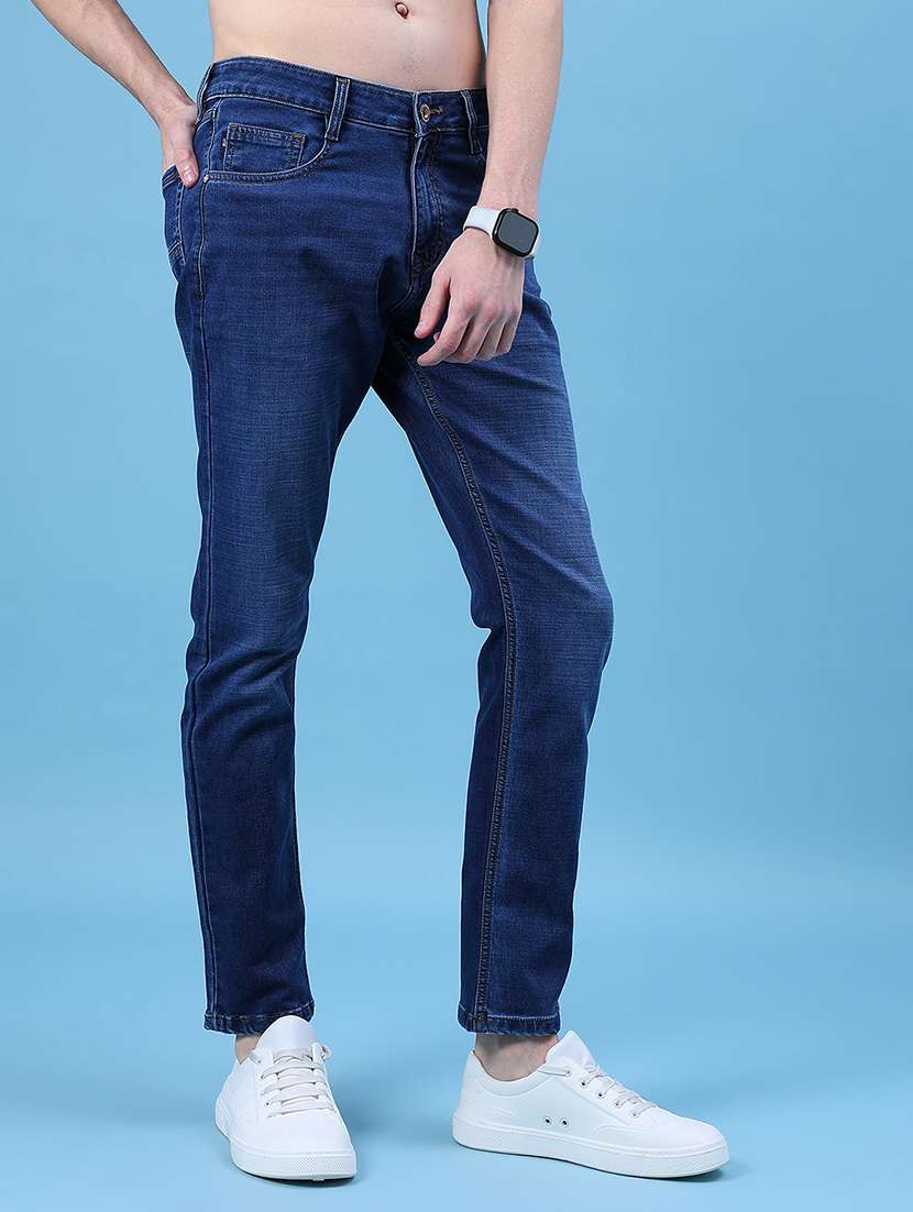 men solid mid rise slim fit jean - 21994698 -  Standard Image - 2