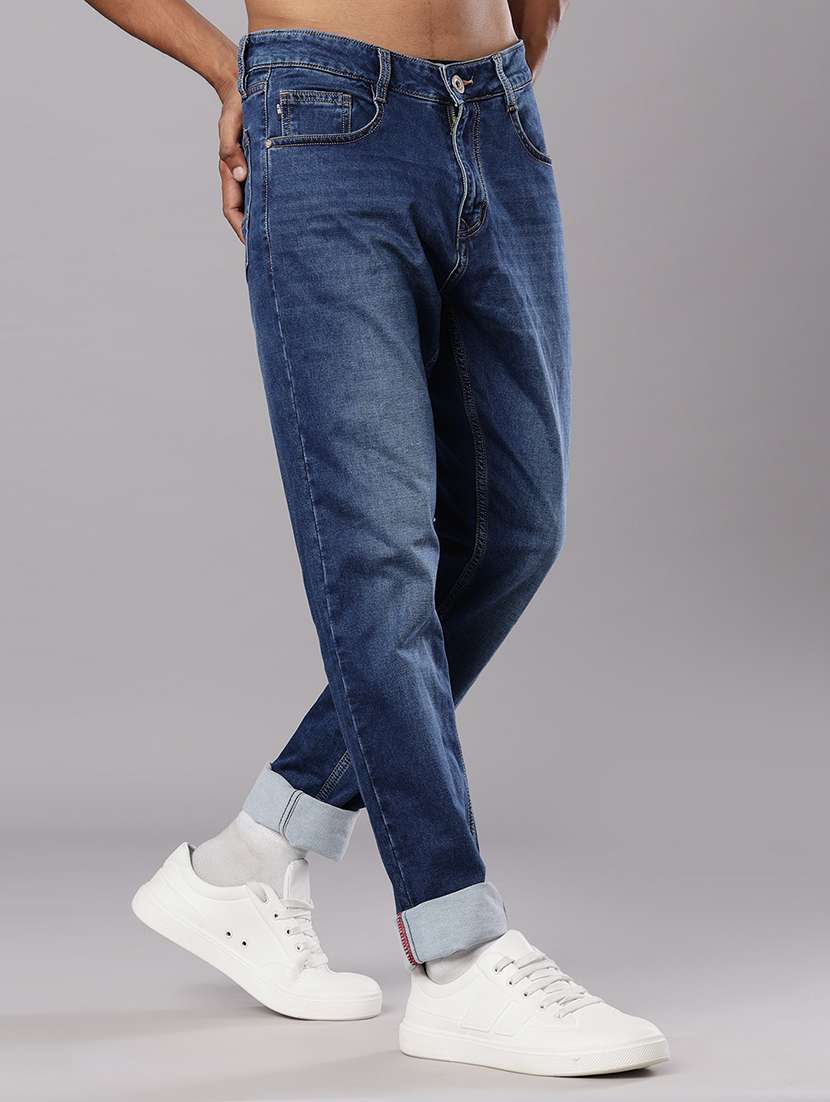 Men Solid Mid Rise Slim Fit Jean - 21994718 -  Standard Image - 2