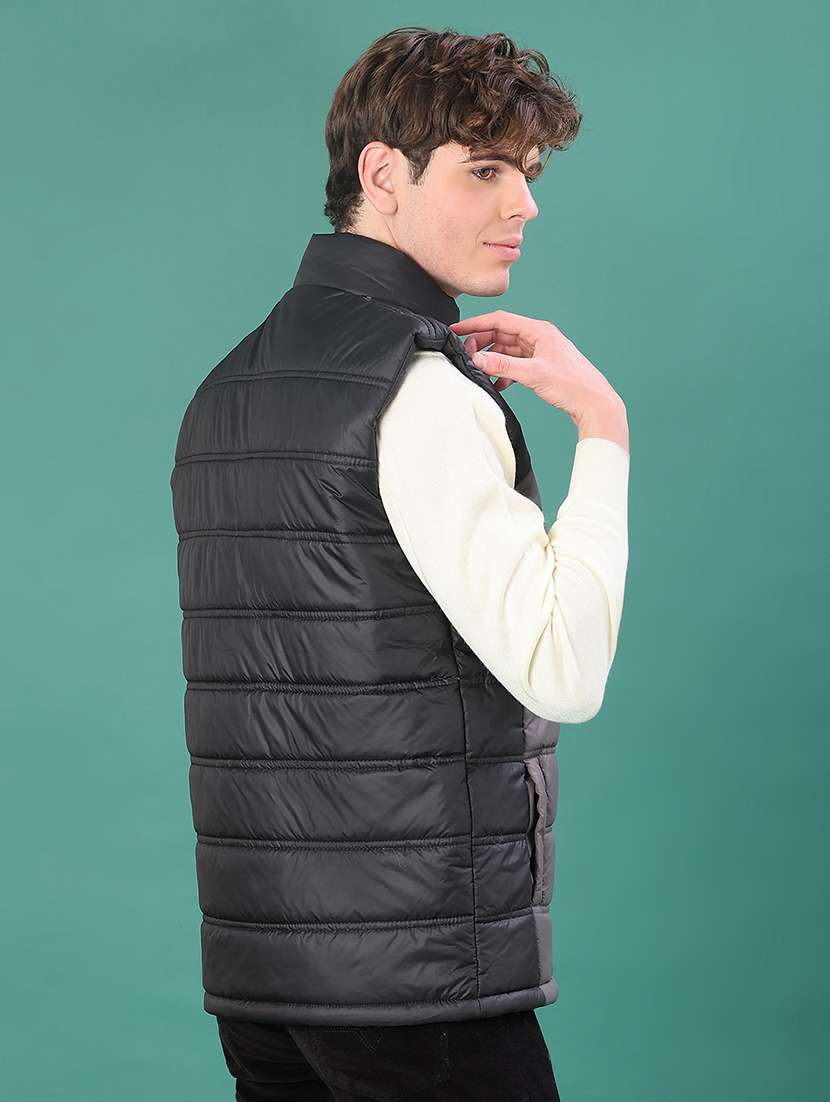 men color block sleeveless regular fit puffer jacket - 21994735 -  Standard Image - 2