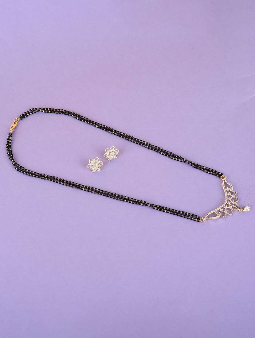 black metal mangalsutra necklace