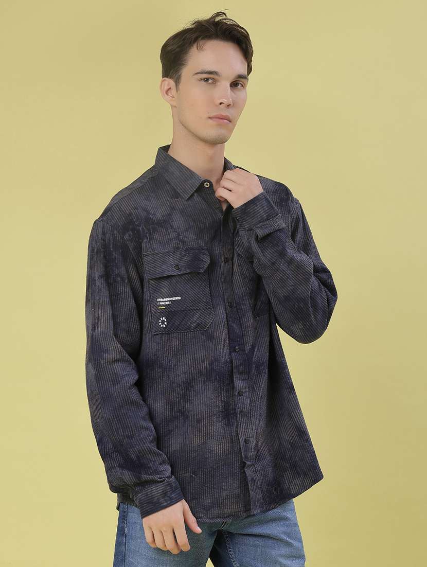 men printed long sleeve regular fit casual shirt - 21994836 -  Standard Image - 2