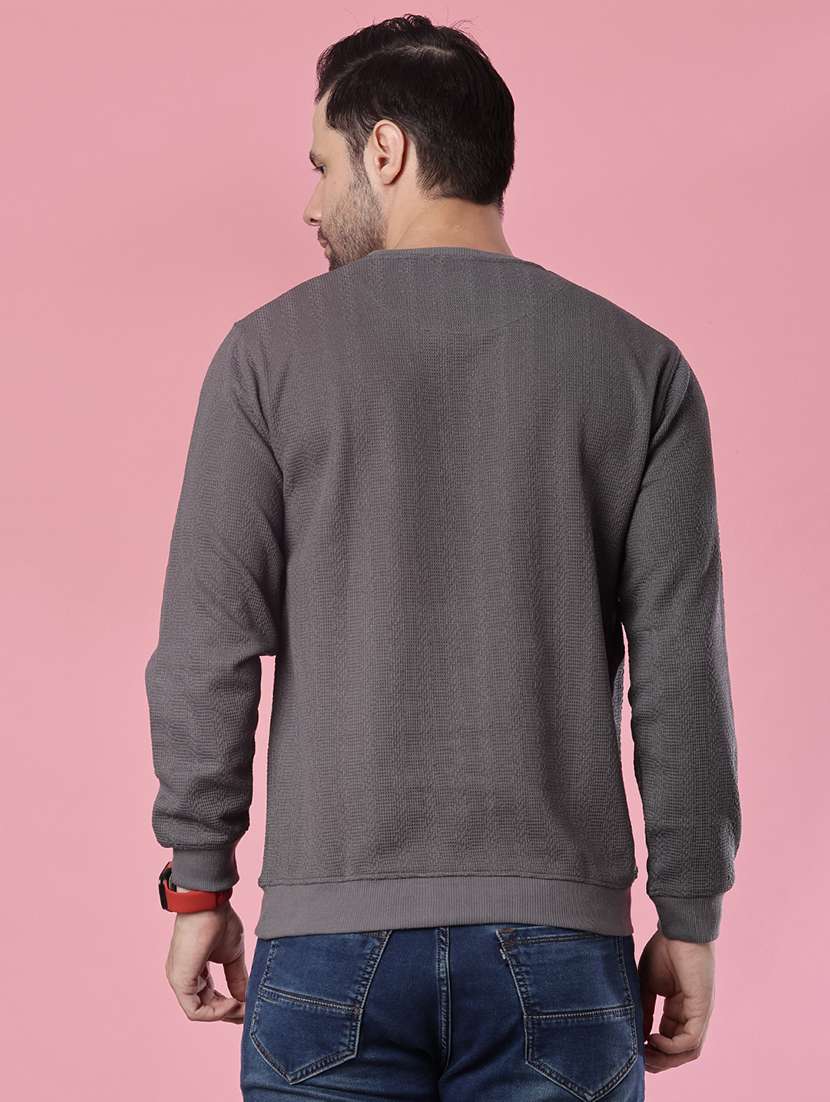 men self design long sleeve regular fit pullover  - 21994945 -  Standard Image - 2