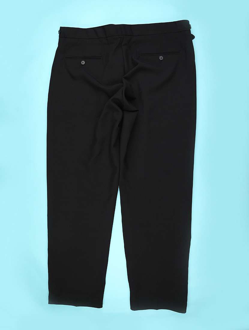 men solid mid rise pleated formal trouser - 21994956 -  Standard Image - 2