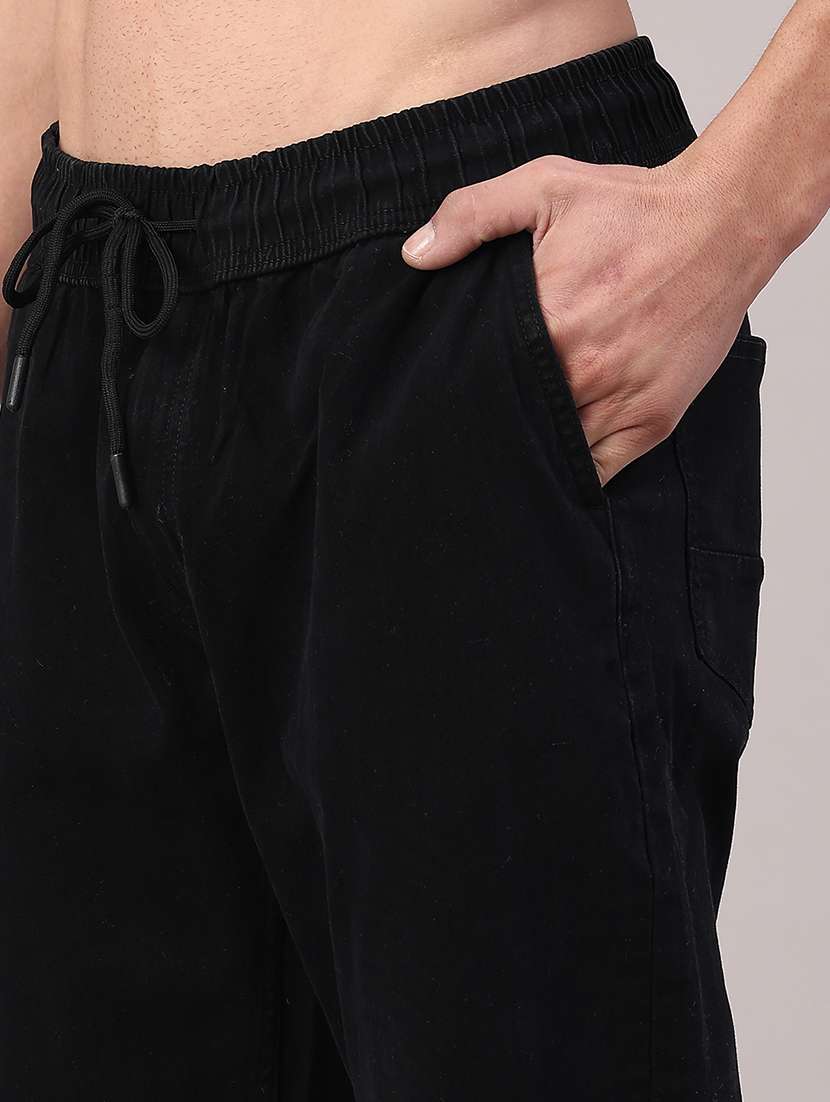 men solid mid rise regular fit jogger - 21995083 -  Standard Image - 2