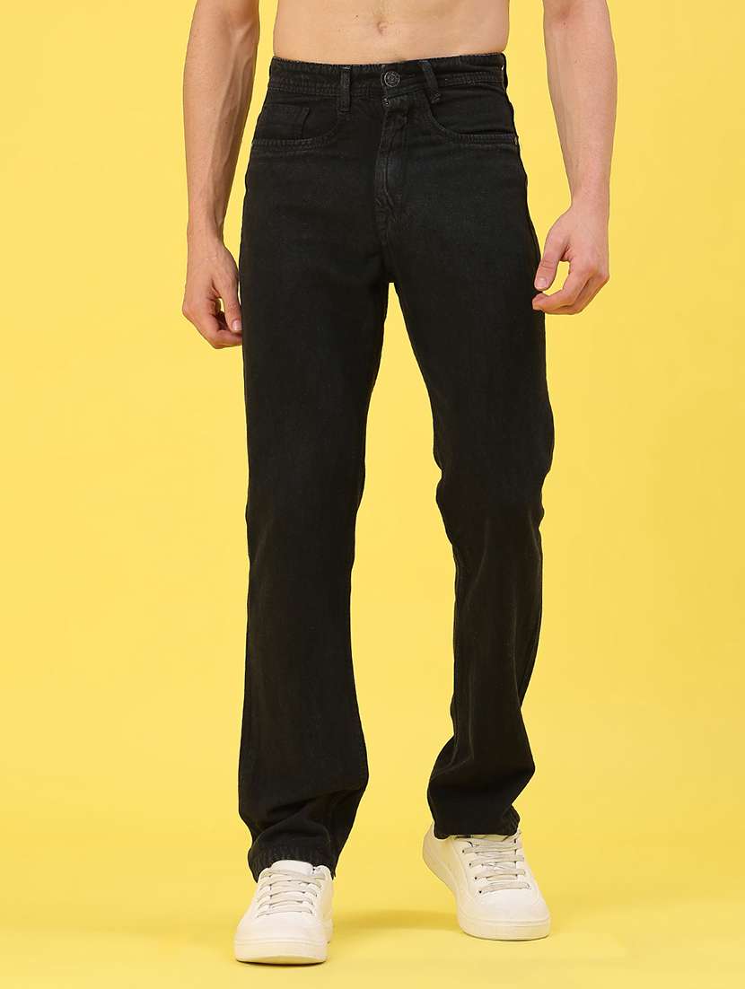 men solid mid rise slim fit jeans