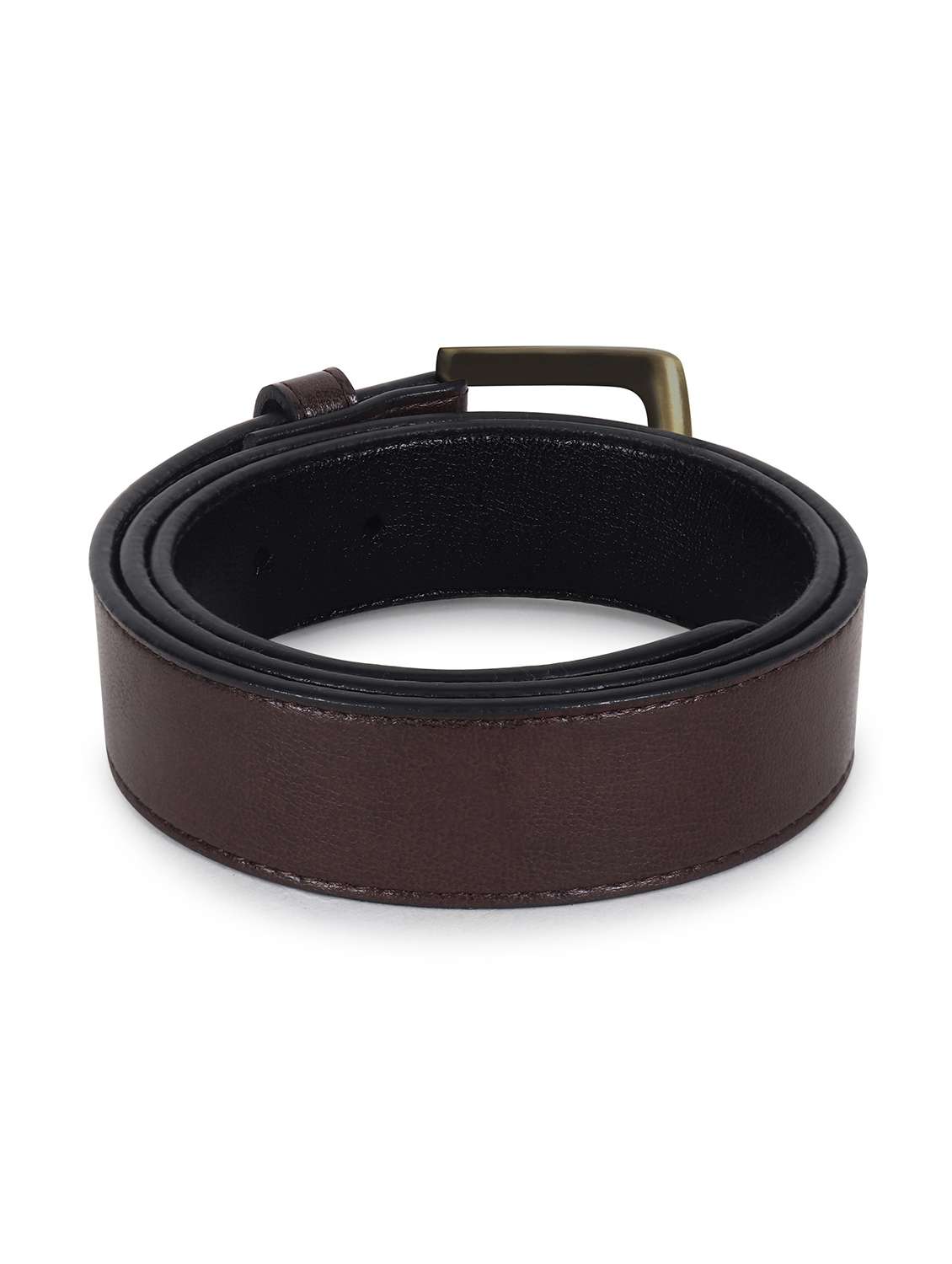 women leather brown plain buckle belt - 21995228 -  Standard Image - 2
